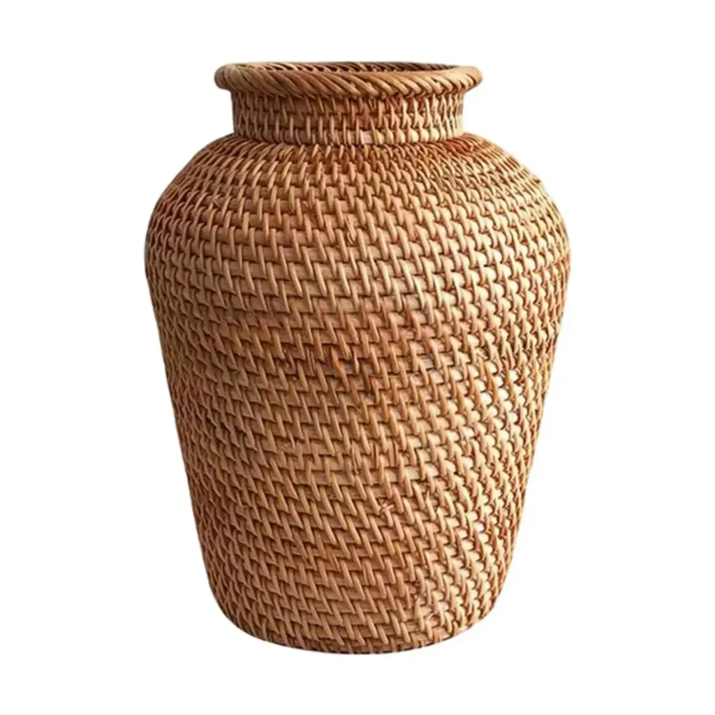 Rattan Vase Flower Pot Holder Plant Storage Wicker Vases Decor